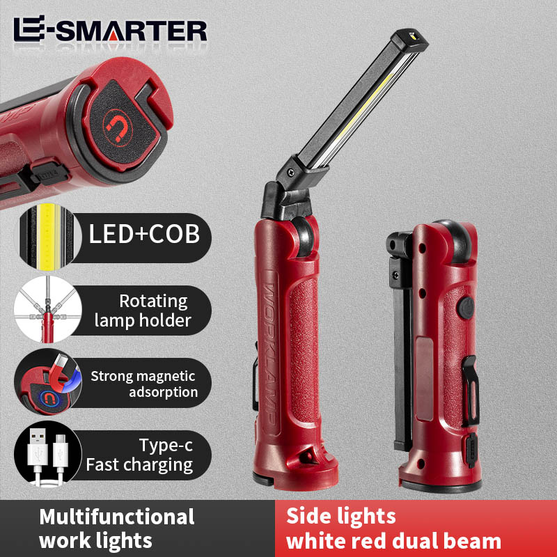 Outdoor Lighting Landscape - COB LED ワークライト充電式折りたたみ懐中電灯屋外キャンプ車修理照明ポータブルランプ磁気吊りフック付き