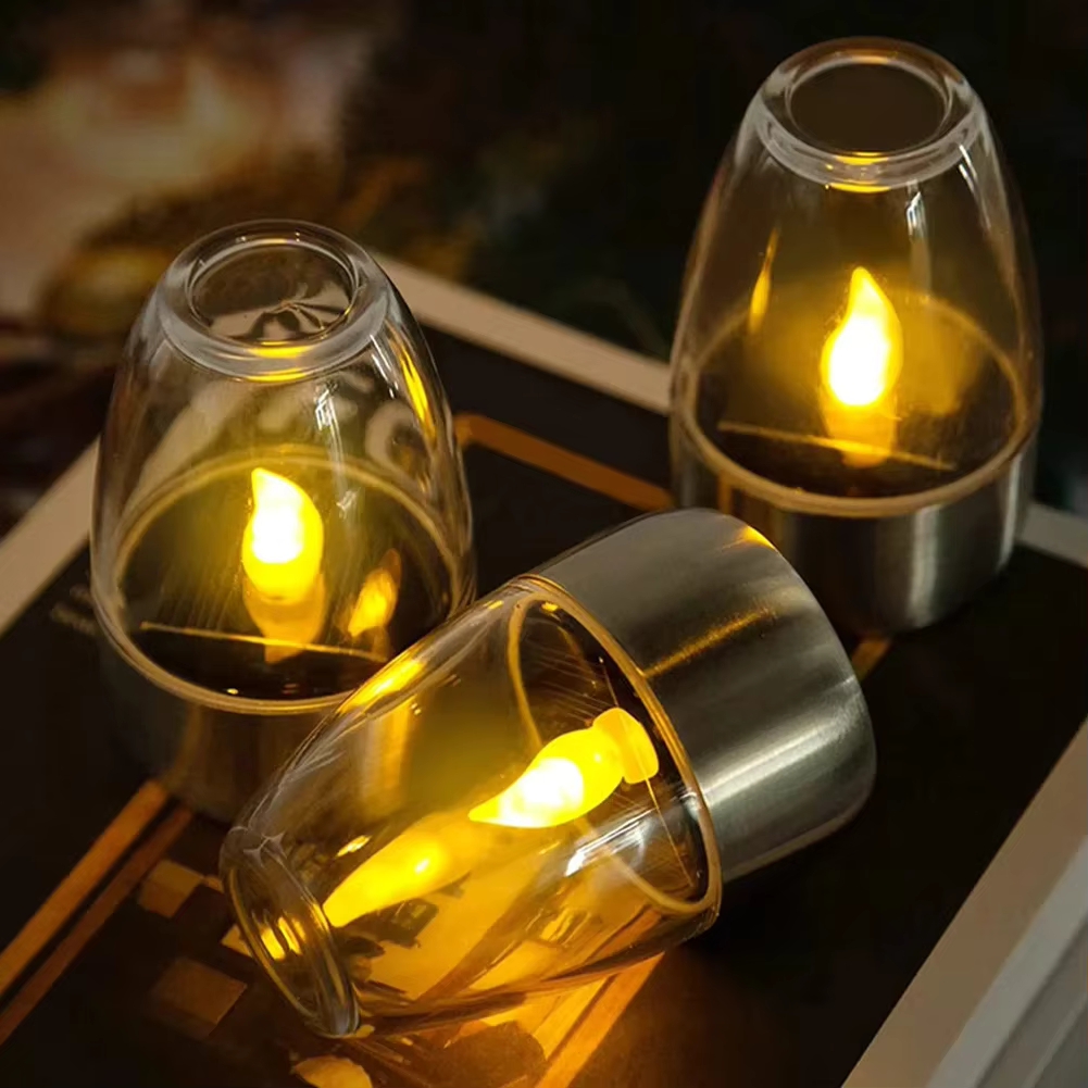 Outdoor Lighting Deck - LED ステンレス鋼ソーラーキャンドルライト屋外パティオガーデンソーラーランプ芝生デッキ装飾ナイトライトソーラーランタン