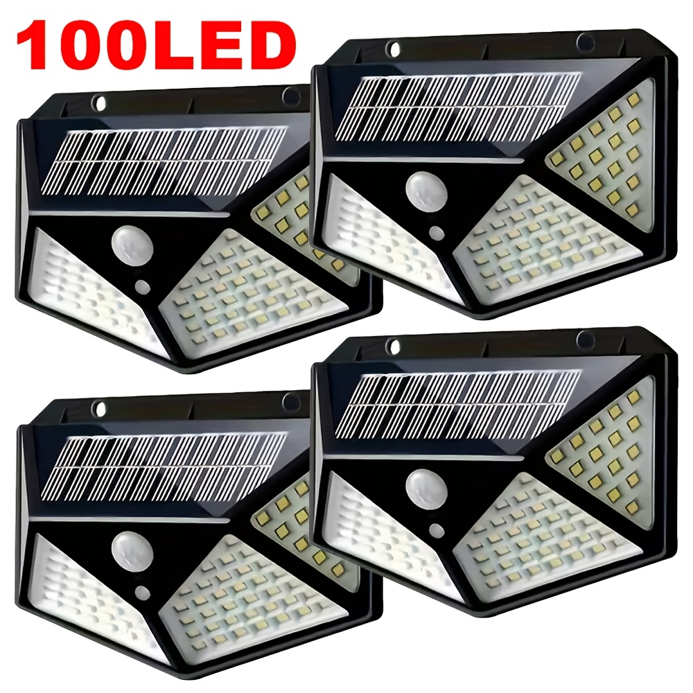 Outdoor Lighting Construction - 100LED屋外ソーラーガーデンライト、屋外モーションセンサーライト、防水ソーラーウォールランプ（庭、フェンス、庭園、通路、階段用）