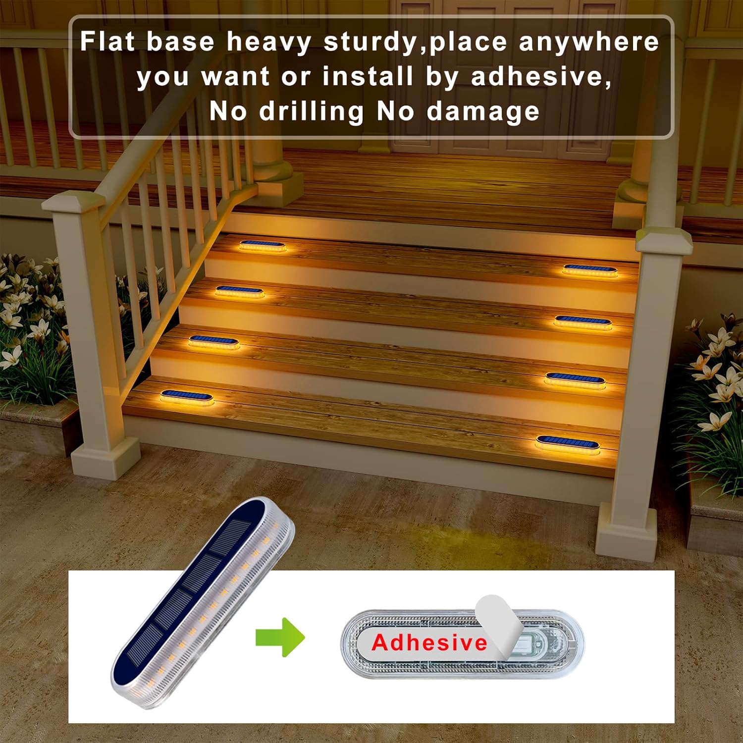 5年間寿命のソーラーLEDステップライト、防水IP68、屋外 - Outdoor Lighting On Stairs のレビューと価格