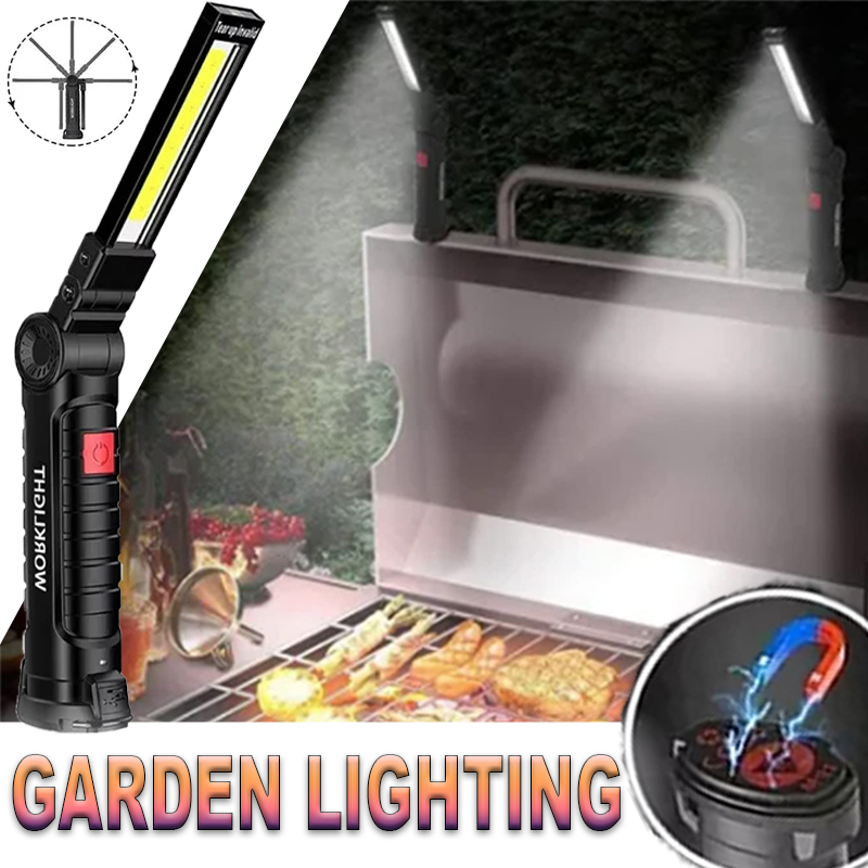 ポータブル LED 懐中電灯 磁気フック付き 屋外修理作業灯 - Outdoor Lighting Rechargeable のレビューと価格