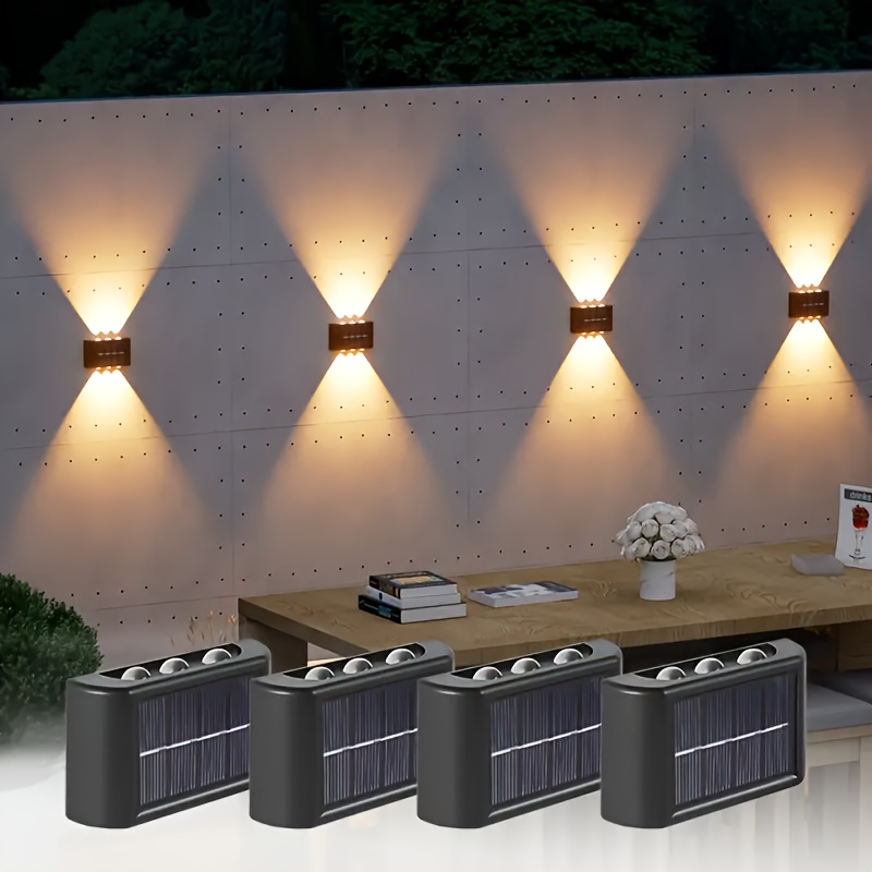 LEDソーラーライト 屋外防水 ソーラーウォールランプ 上下 - Outdoor Lighting Uplight のレビューと価格
