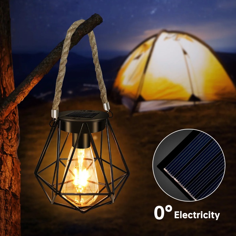 屋外ソーラーアイアンアートレトロペンダントライト LED E - Outdoor Lighting Restaurant のレビューと価格