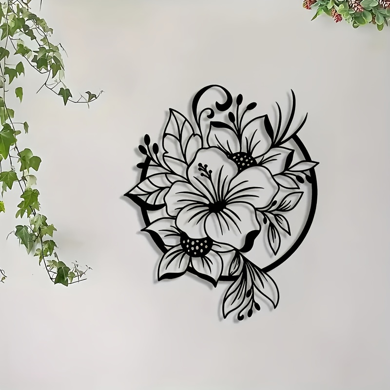 CIFBUY 金属製ウォールアート、ユリの花のデザイン、リビ - Outdoor Lighting Art のレビューと価格