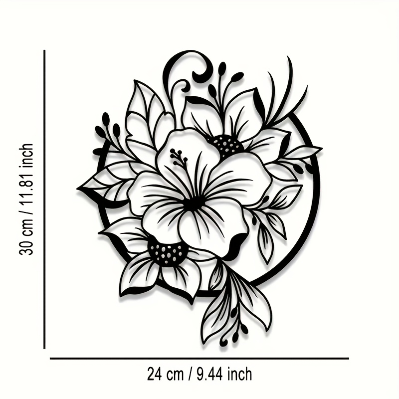 CIFBUY 金属製ウォールアート、ユリの花のデザイン、リビ - Outdoor Lighting Art のレビューと価格