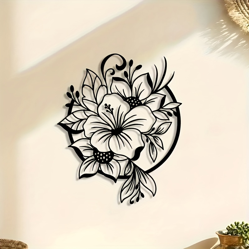 CIFBUY 金属製ウォールアート、ユリの花のデザイン、リビ - Outdoor Lighting Art のレビューと価格