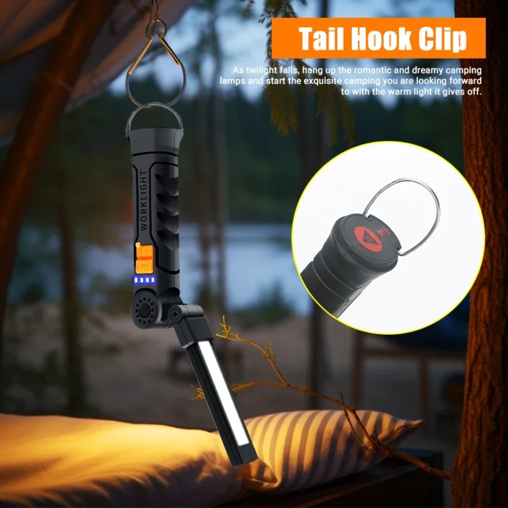 ポータブル COB LED 懐中電灯 USB 充電式トーチ、 - Outdoor Lighting Rechargeable のレビューと価格