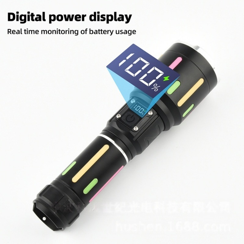 ハイパワー白色光蛍光懐中電灯充電式ズーム可能長距離懐中電灯屋 - Outdoor Lighting Rechargeable のレビューと価格