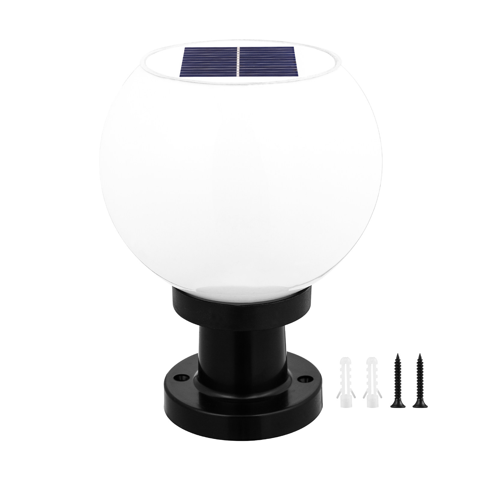 1. 太陽光発電式、丸型LED壁掛け柱灯、白色、防水、耐久性 - Outdoor Lighting Round のレビューと価格