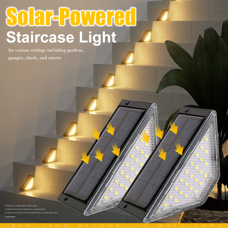 22/24LED ソーラー LED 三角形ステップライト防水 - Outdoor Lighting Art のレビューと価格