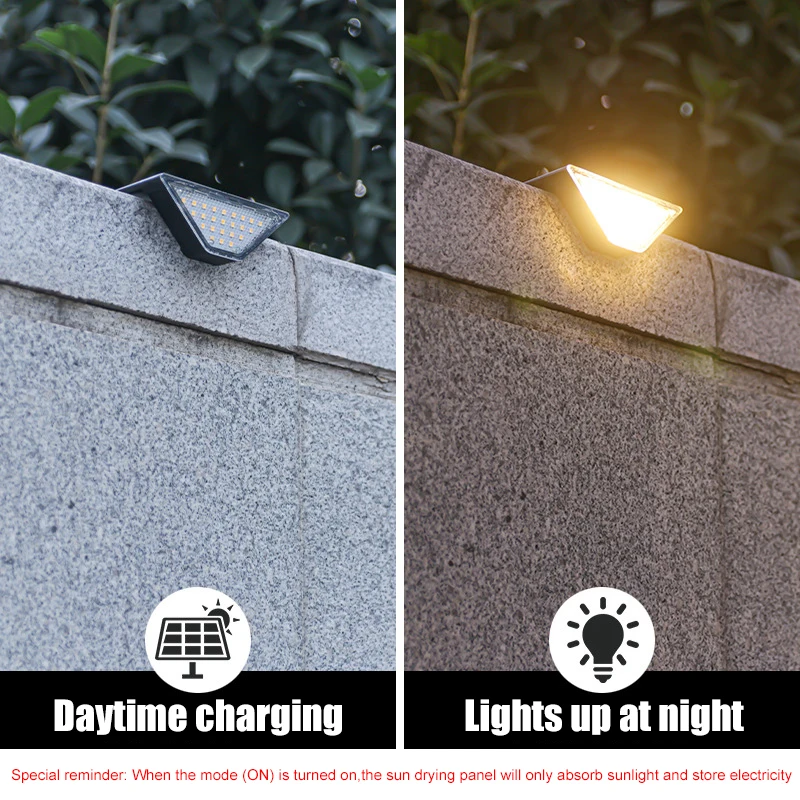 22/24LED ソーラー LED 三角形ステップライト防水 - Outdoor Lighting Art のレビューと価格
