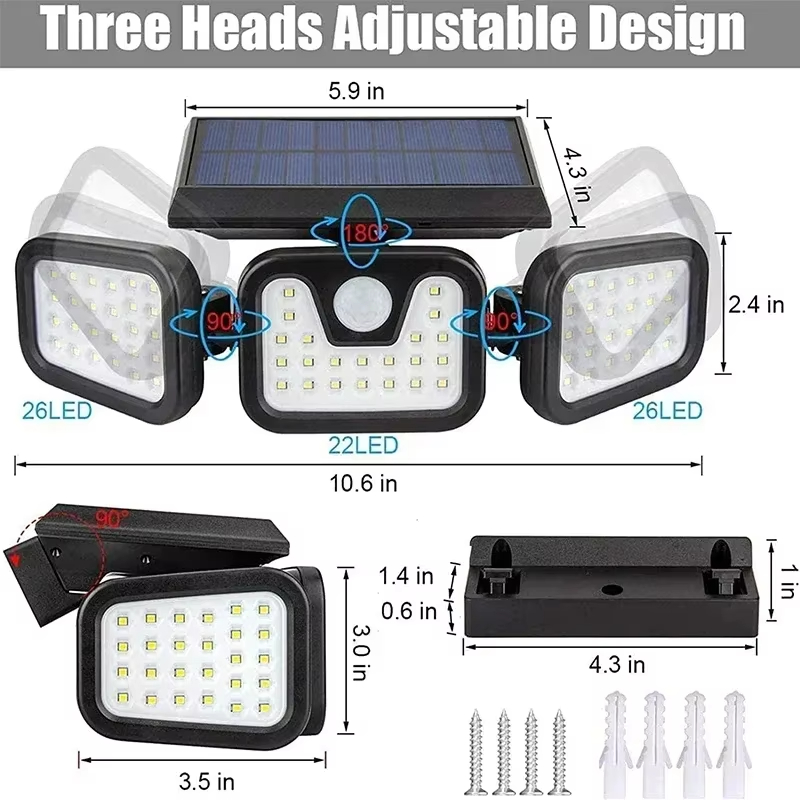 Led ソーラーライト屋外モーションセンサー人体検知調節可能 - Outdoor Lighting Experts のレビューと価格