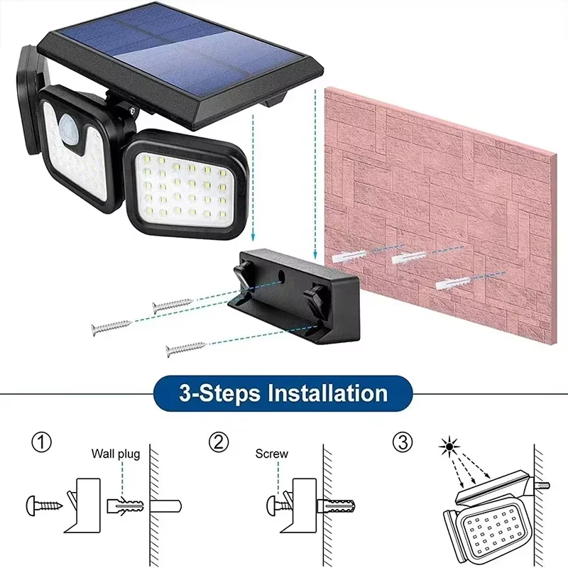 Led ソーラーライト屋外モーションセンサー人体検知調節可能 - Outdoor Lighting Experts のレビューと価格
