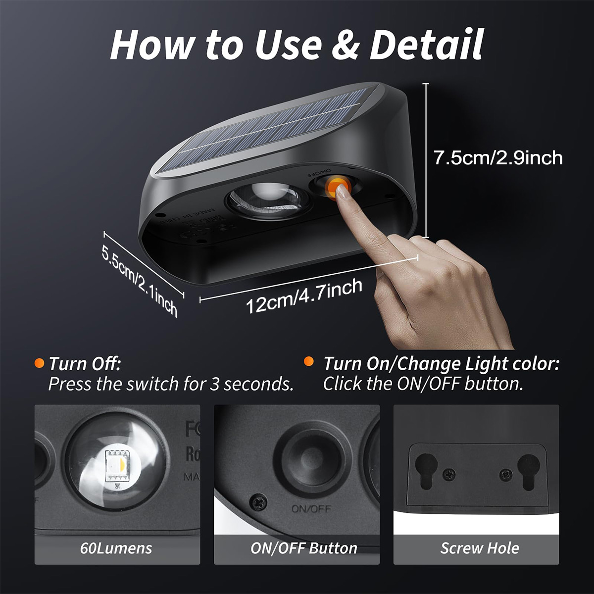 暖かい白いRGBモードのソーラーフェンスライト,防水屋外装飾 - Outdoor Lighting Deck のレビューと価格