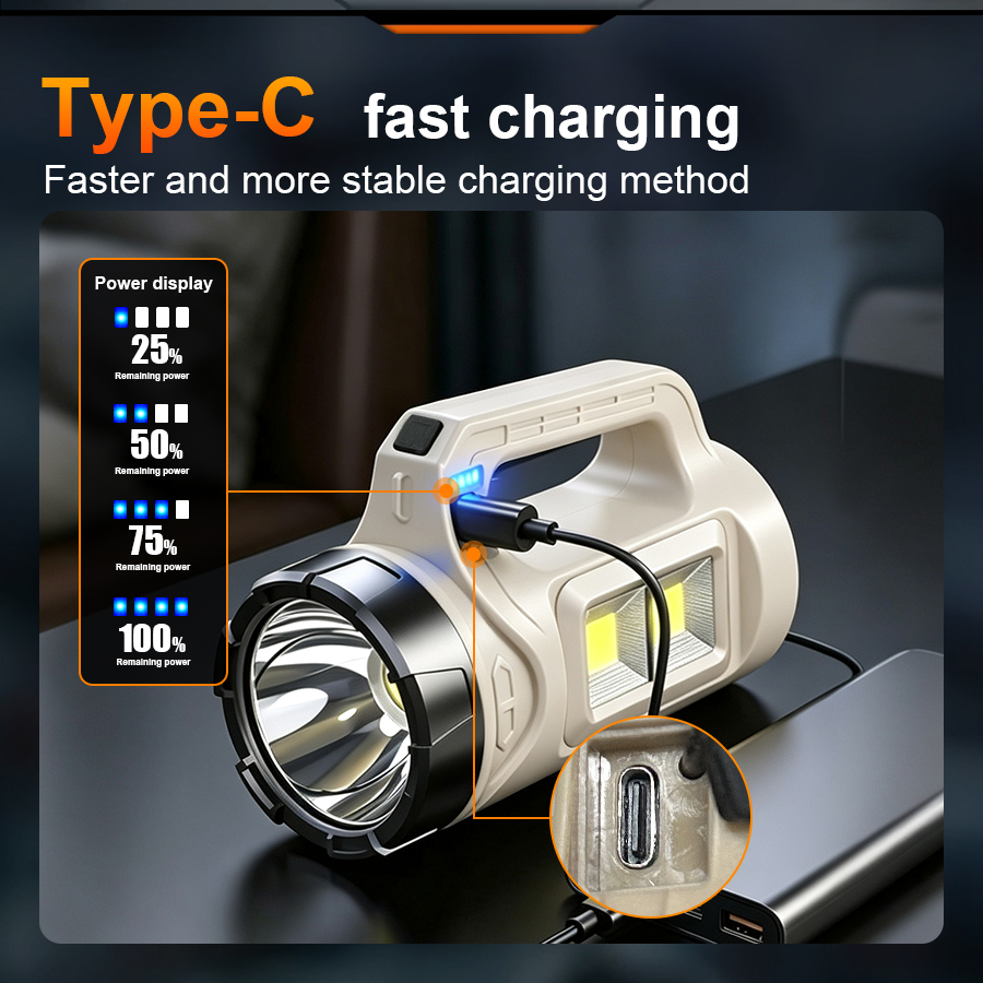 マルチシーンハンドヘルド LED トーチソーラー Type- - Outdoor Lighting Construction のレビューと価格