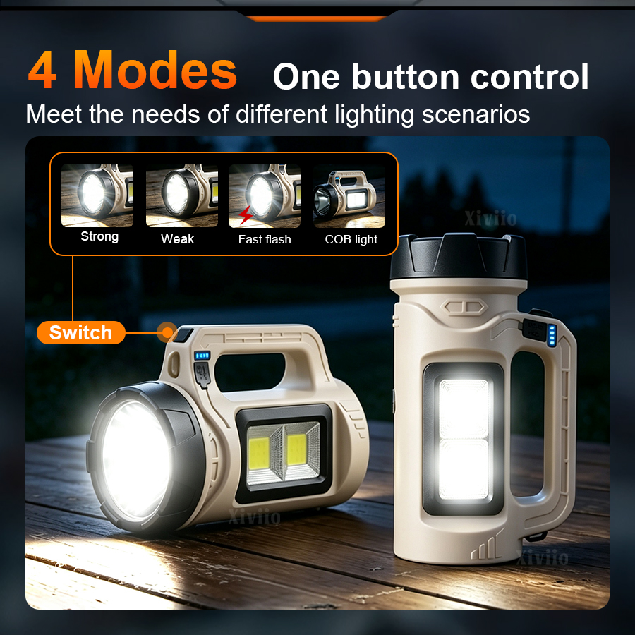 マルチシーンハンドヘルド LED トーチソーラー Type- - Outdoor Lighting Construction のレビューと価格