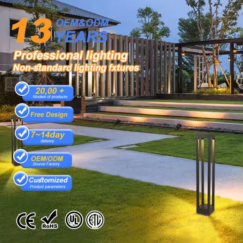 COBチップLEDボラードライトIP65防水AC電源屋外ガー - Outdoor Lighting Bollards のレビューと価格