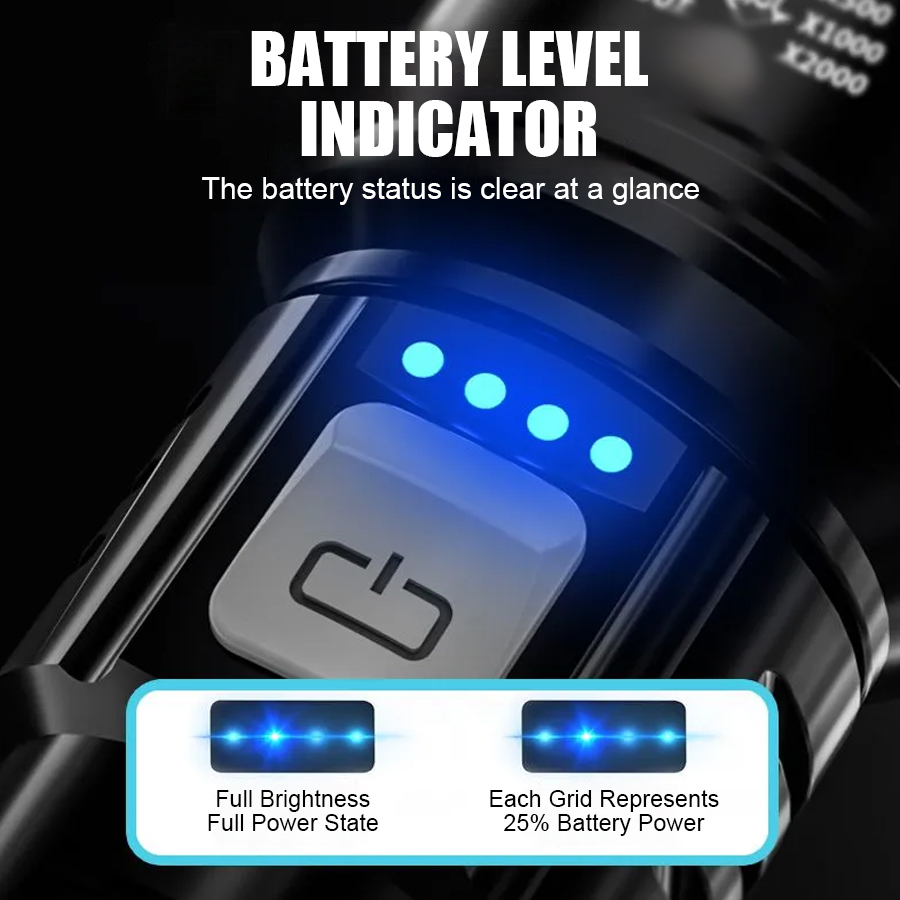 ハイパワー P50 LED 懐中電灯 USB 充電式ズームハ - Outdoor Lighting Rechargeable のレビューと価格