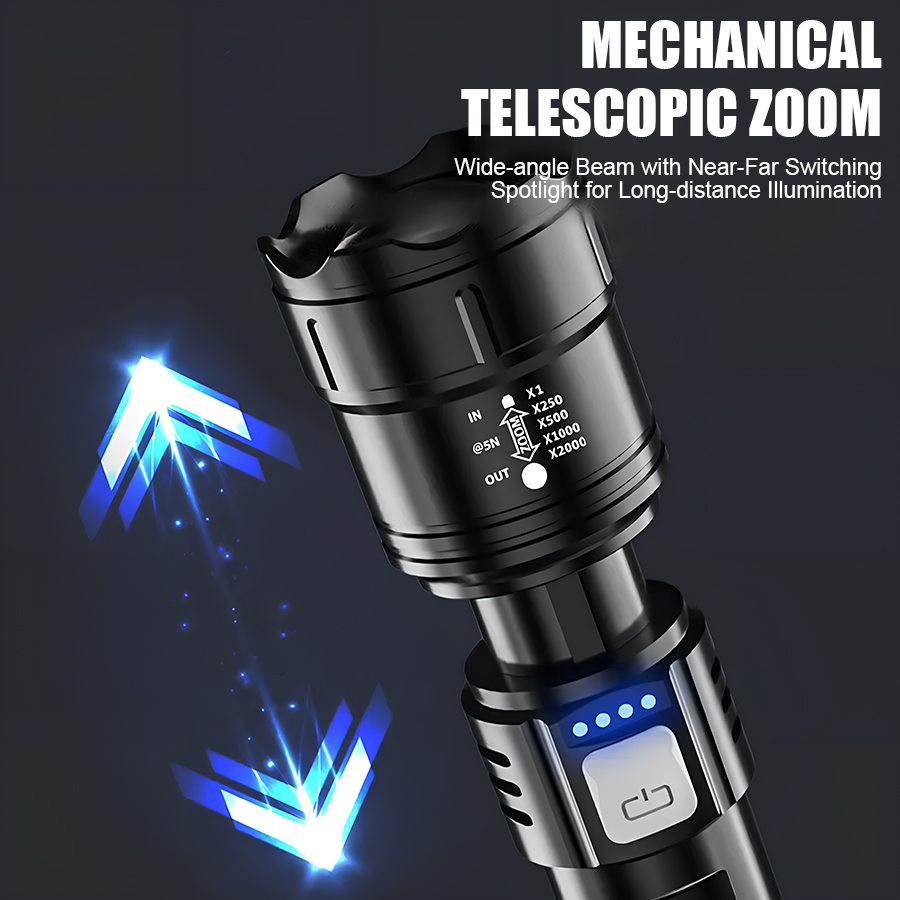 ハイパワー P50 LED 懐中電灯 USB 充電式ズームハ - Outdoor Lighting Rechargeable のレビューと価格
