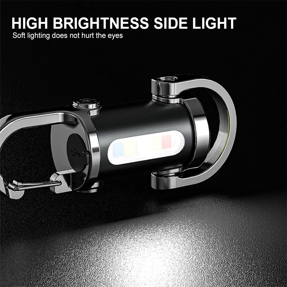 ポータブルキーホルダーライトミニキーリング懐中電灯充電式防水 - Outdoor Lighting Rechargeable のレビューと価格