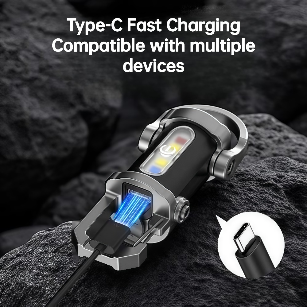 ポータブルキーホルダーライトミニキーリング懐中電灯充電式防水 - Outdoor Lighting Rechargeable のレビューと価格