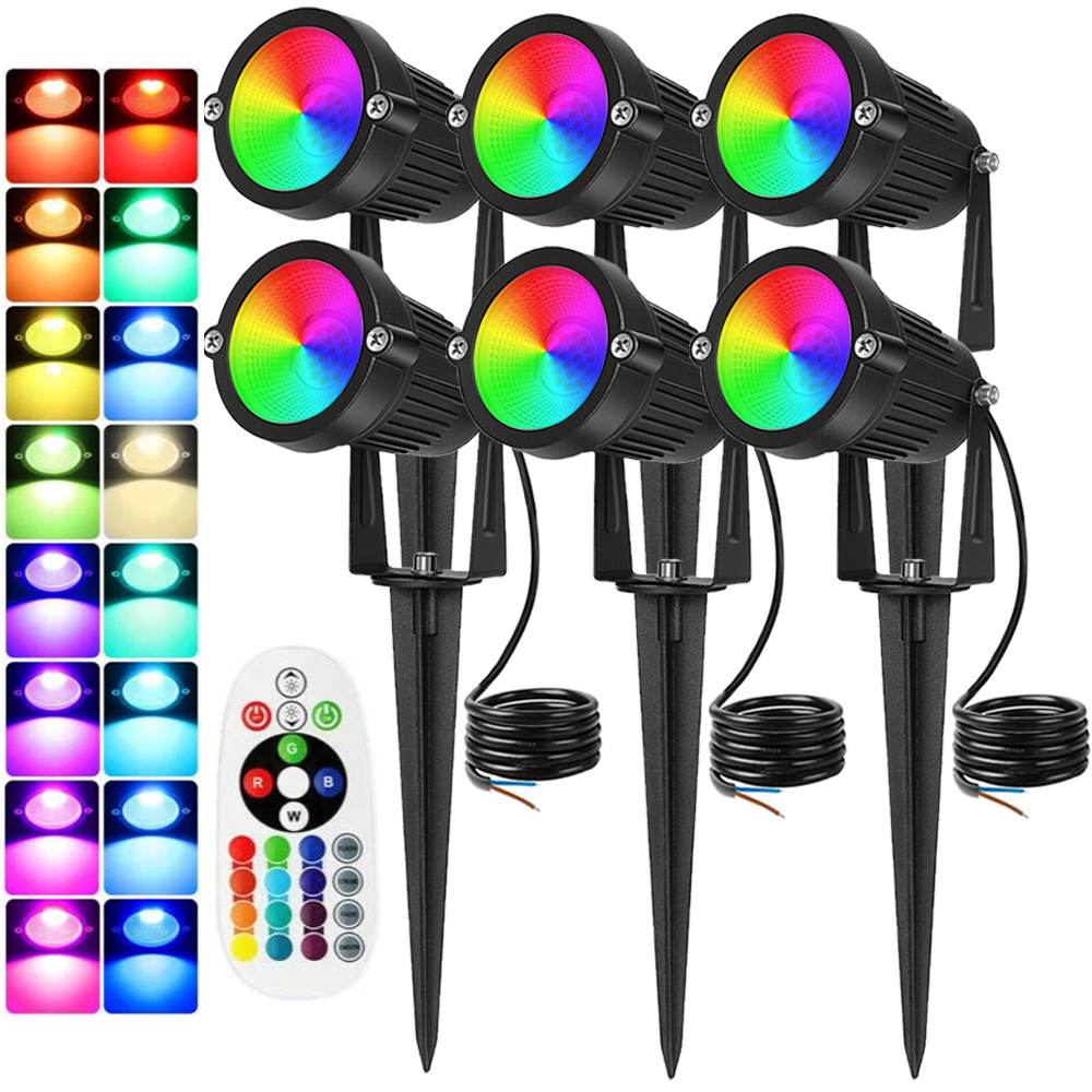 RGBW景観照明10Wリモコン付きスポットライト110V 2 - Outdoor Lighting Landscape のレビューと価格