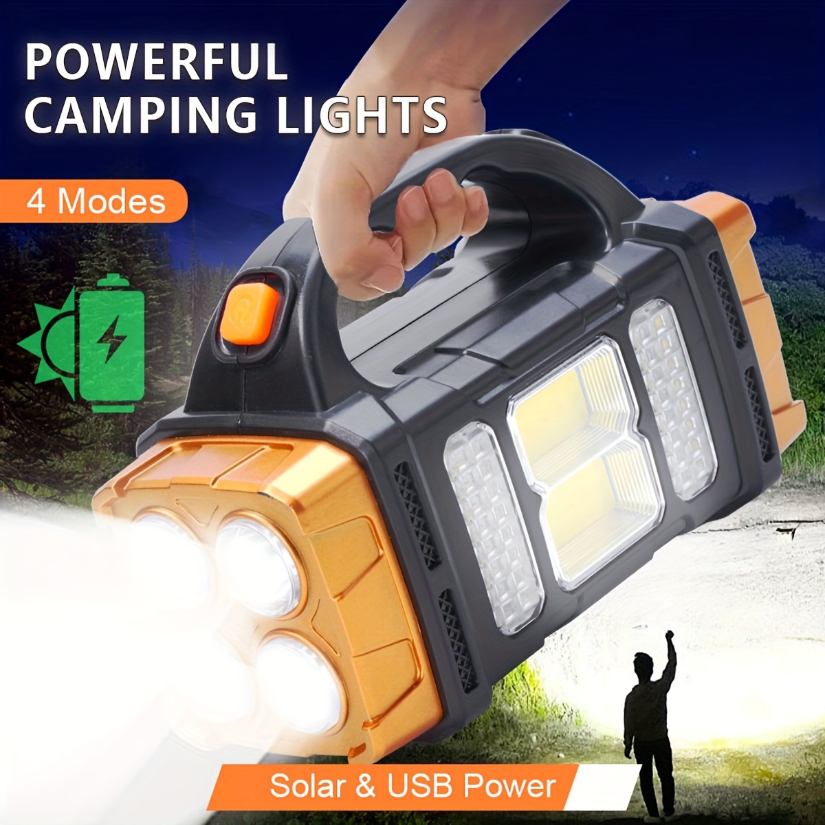 新しいアップグレード充電式ハイパワーソーラー LED 懐中電 - Outdoor Lighting Construction のレビューと価格