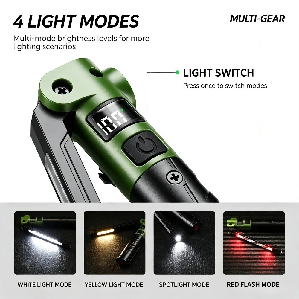 長時間使用可能な超高輝度屋外用懐中電灯、携帯用折りたたみ式多 - Outdoor Lighting Rechargeable のレビューと価格