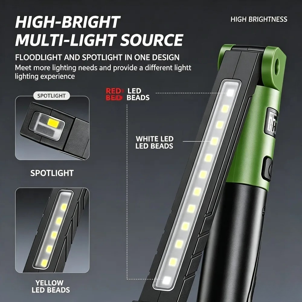 長時間使用可能な超高輝度屋外用懐中電灯、携帯用折りたたみ式多 - Outdoor Lighting Rechargeable のレビューと価格