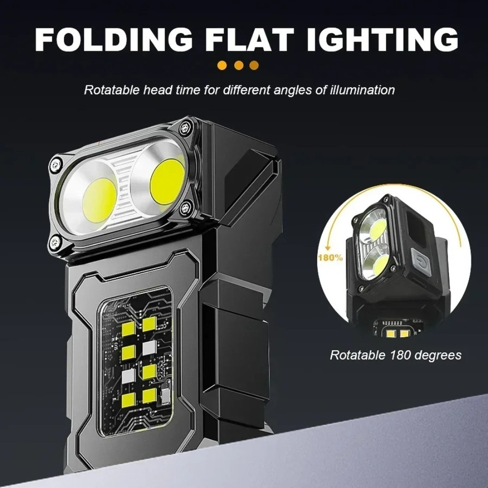 充電式ミニLED懐中電灯、マグネットクリップ付き作業灯、キー - Outdoor Lighting Rechargeable のレビューと価格