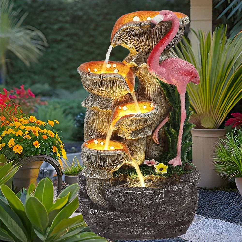 5段式屋内外用ウォーターフィーチャー、庭、デッキ、裏庭、パテ - Outdoor Lighting Deck のレビューと価格