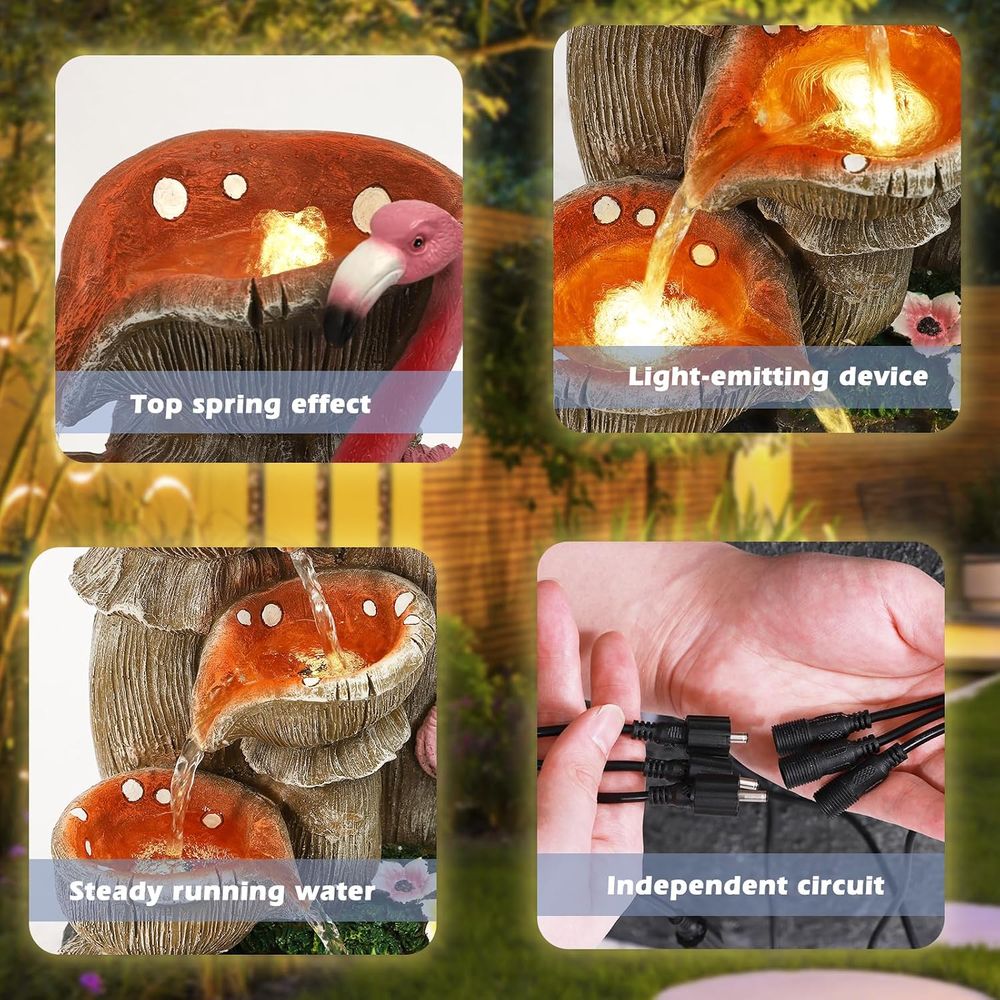 5段式屋内外用ウォーターフィーチャー、庭、デッキ、裏庭、パテ - Outdoor Lighting Deck のレビューと価格