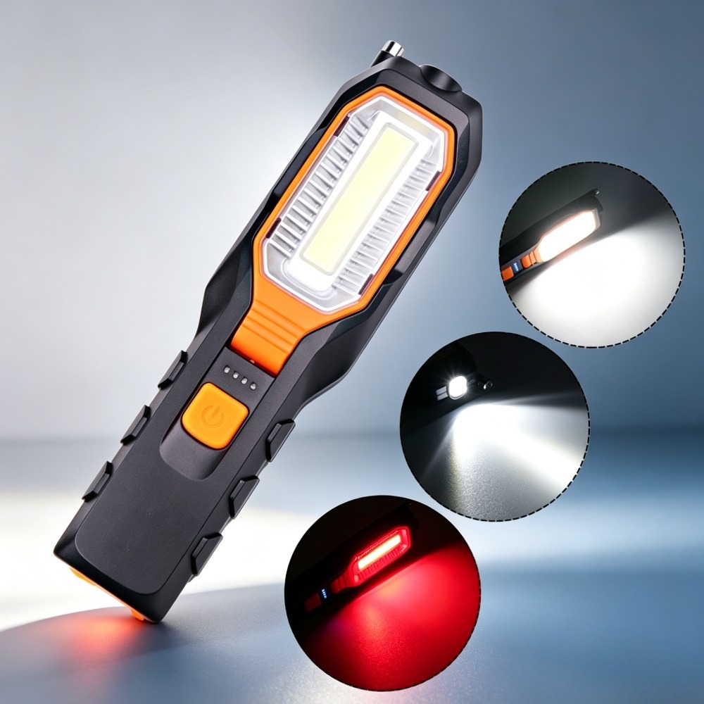 新しいLED作業灯、内蔵バッテリー、USB充電式、磁気回転式 - Outdoor Lighting Rechargeable のレビューと価格