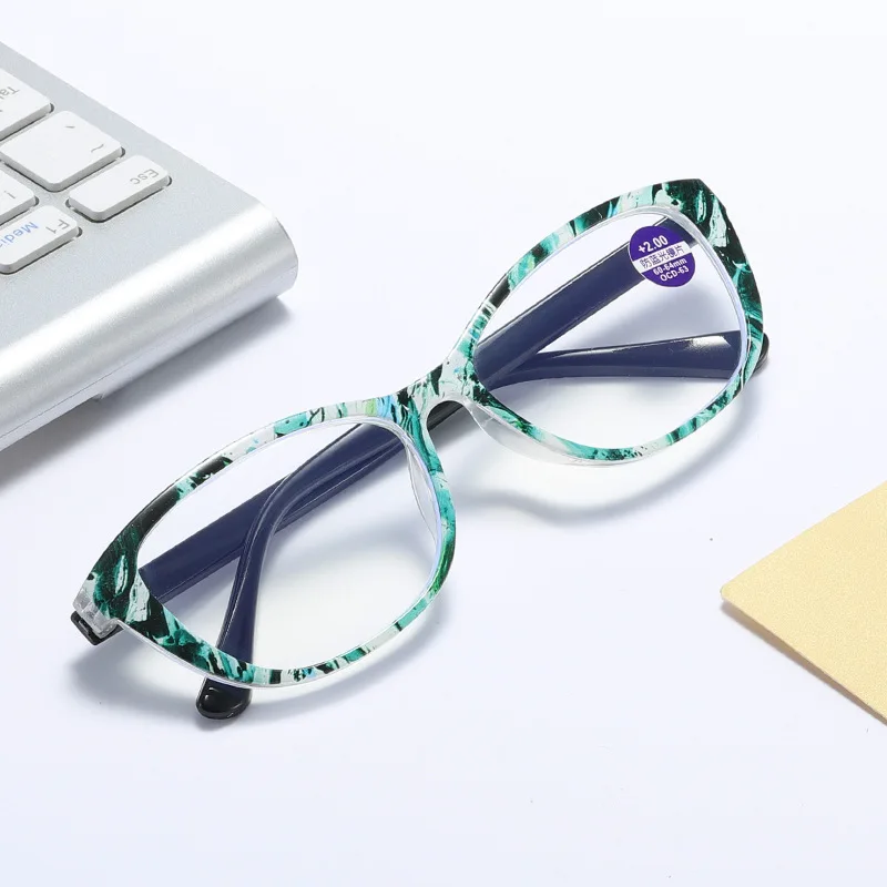 抗ブルーライト老眼鏡女性用トレンドプリントフレーム老眼鏡目の - Outdoor Lighting Trends のレビューと価格